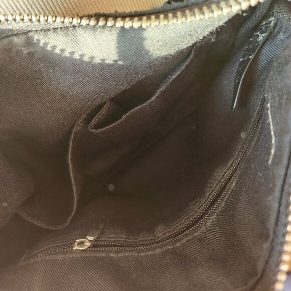 Black 100% Cow Suede Leather Crossbody Purse Small to Medium Sized - Picture 4 of 6